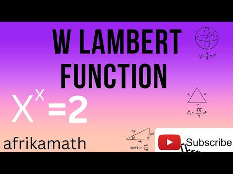 Lambert W Function (w Lambert Function) #algebra #lambertyoutube # ...