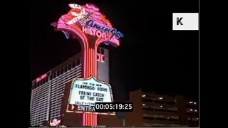 1980s POV Driving Along Las Vegas Strip At Night