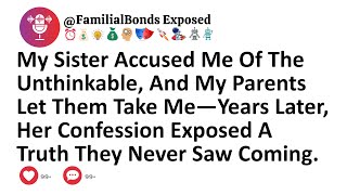 My Sister Accused Me Of The Unthinkable, And My Parents Let Them Take Me—Years Later, Her Confession