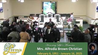 Mrs. Alfredia Brown Christian - January 25, 2025