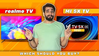 Xiaomi Mi 5X TV Vs Realme TV Cinema & SLED Smart TV ? Which should you buy? Hindi
