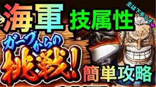 ＃128【トレクル】ガープからの挑戦！海軍！技属性！簡単攻略！