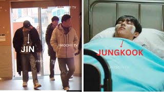 Jin Caught on Camera CRYING as He Sees Jungkook Entering the ICU After Food Poisoning!