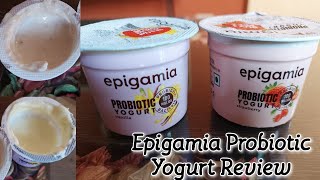 Epigamia Probiotic Yogurt Strawberry \u0026 Vanilla Review | How is Epigamia Probiotic Yogurt??