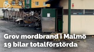 Intervju med polisen om bilbränderna i Malmö | Grov mordbrand i Malmö | 19 bilar förstörda