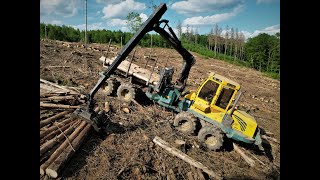 🌲|4K| • WFW Ecolog 590F \u0026 HSM 208F 8WD • Harvester\u0026Forwarder • Forstbetrieb Weuste • DroneView • #1🌲