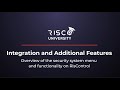 Overview of the Security System Menu and Functionality on RISControl