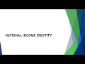 National Income Identity