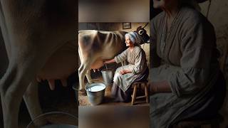 This poor grandmother had a cow and she used to give milk 😱 #cow #cows #viralvideo #trending