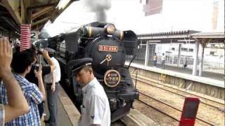 汽笛に感動!!D51【ＳＬ津軽路号】弘前駅出発。2011.6.12