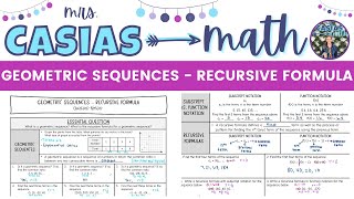 Geometric Sequences - Recursive Formula | Algebra 1 Lesson