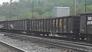 Smokey CSX Gondola Train With AC6000CW At Point of Rocks