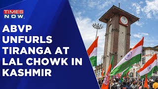 Largest Tiranga Unfurled At Jammu \u0026 Kashmir's Lal Chowk By ABVP | English News | Times Now