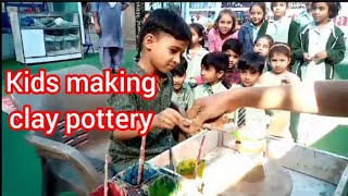 clay pottery making with a potter at school| meet kids | @clicklife1