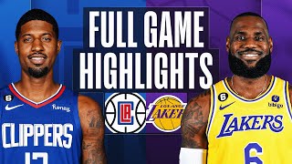 CLIPPERS at LAKERS | NBA FULL GAME HIGHLIGHTS | October 20, 2022