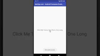 android event handling tutorial