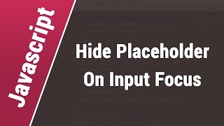 Javascript Arabic Tutorials - Hide Placeholder On Input Focus