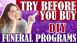 DIY Funeral Programs - Try Before You Buy Funeral Program Template