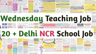 ✍️Delhi NCR Wednesday Teaching Job #southdelhi #northdelhi #eastdelhi#westdelhi teaching job✍️