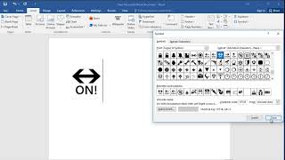 How to type On With Exclamation Mark With Left Right Arrow Above in Word