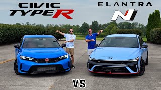 BIG FUN! -- 2025 Hyundai Elantra N vs. Honda Civic Type R: Comparison