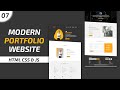 #7 How to Create a Portfolio Website using Html, Css and JavaScript | Crown Coder