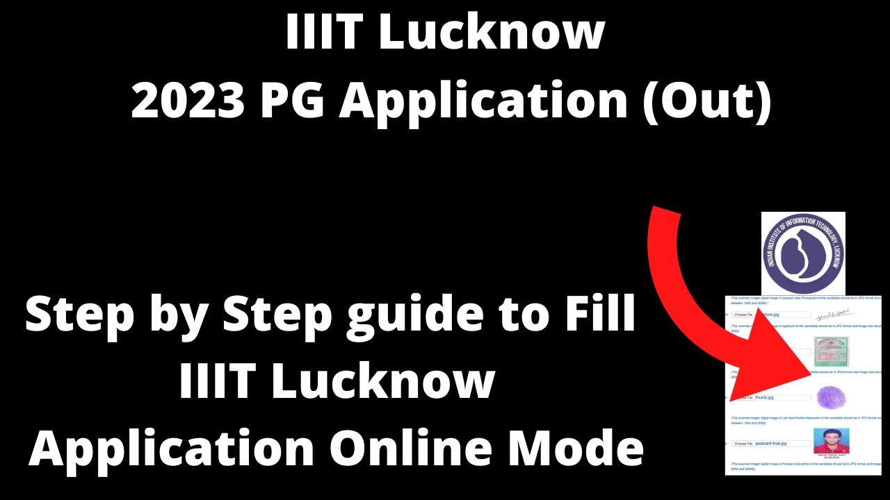 IIIT Lucknow 2023 Application (Started)- How To Fill IIIT Lucknow ...