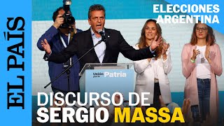 ELECCIONES ARGENTINA 2023 | El discurso de Sergio Massa en tres momentos | EL PAÍS