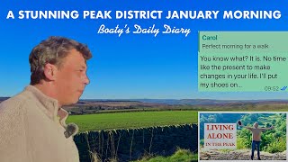 A morning walk around my village | Wadshelf, Derbyshire | Living Alone in the Peak | 16/01/25