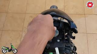 How to open the oil tank cover In Kawasaki Zx130 cc (วิธีเปิดฝาถังน้ำมัน)