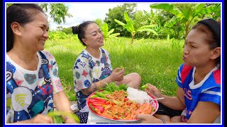 LETS MAKE PAPAYA SALAD *CASUAL MUKBANG + MINI DINNER MARKET | SASVlogs