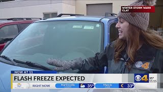 Flash freeze explainer on winter storm