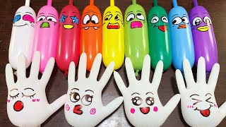 Satisfying Asmr Slime Video 492 : Making Dazzling Rainbow Slime With Funny Balloons!
