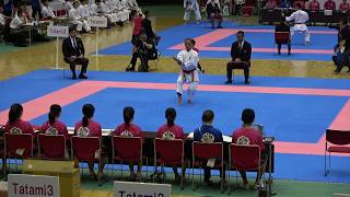 2018IH 空手道 男子 個人形1回戦 齋田智大 開新（熊本県） 対 柿崎翔舞 天童（山形県）