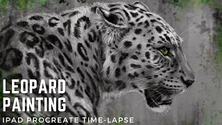 iPad Pro Procreate Painting | Digital Leopard Wildlife Art Time-lapse