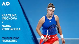 Karolina Muchova v Nadia Podoroska Highlights | Australian Open 2025 First Round