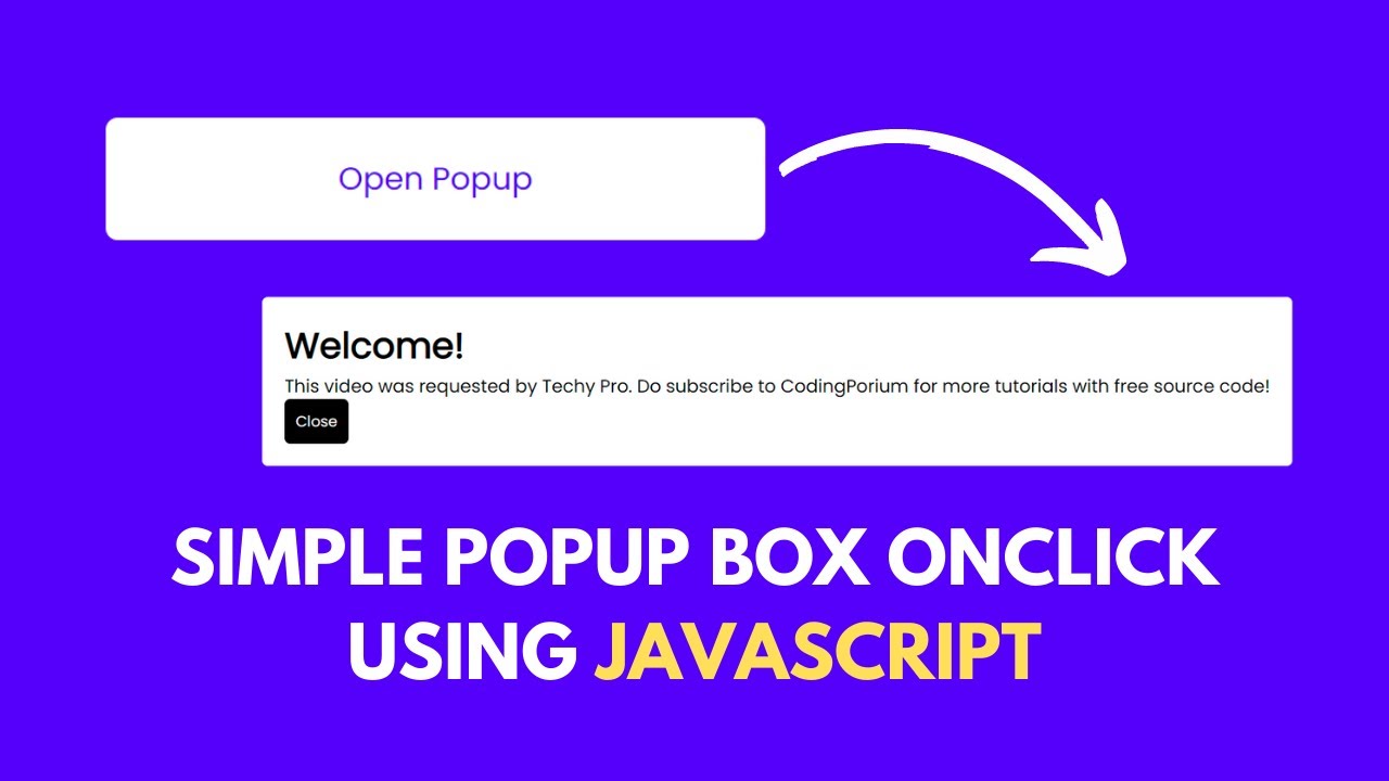 Simple Popup Box Onclick Using JavaScript (Easy) - YouTube