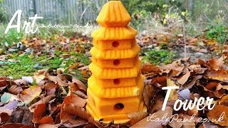 Art In Butternut Pumpkin Tower | How to Carve a Pumpkin | Vegetable Carving Garnish - Italypaul