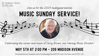 Music Sunday, Celebrating the Career and Music of Jerry Brown
