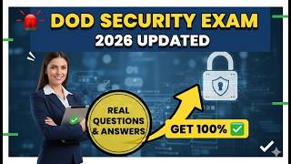 🚨 DOD Security Awareness Final Exam 2026: REAL Questions & Answers That Get You 100% ✅