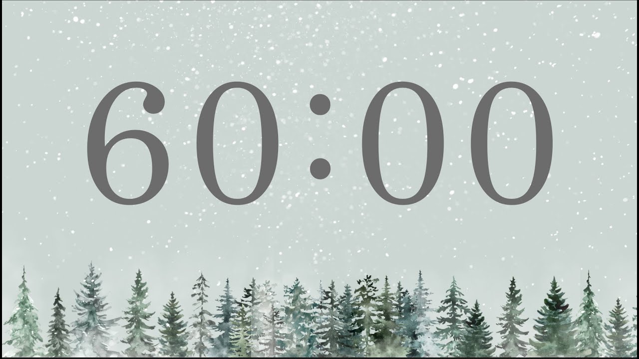 60 Minute Winter Forest Timer Piano Tones At End Youtube