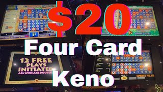 Playing $20 on Four Card Keno at M Resort and Casino - Henderson, NV