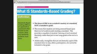 Standards Based Grading in the Arts