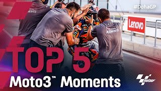 Top 5 Moto3™ Moments | 2021 #DohaGP