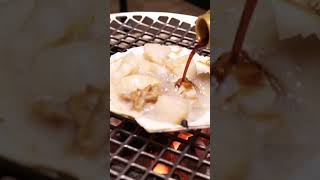 ホタテのバター醬油が最強です【七輪】 #bbq #asmr