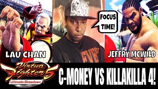 VF5US- C-MONEY VS KILLA KILLA 4! (Virtua Fighter 5: Ultimate Showdown)- Lau Chan VS Jeffry Gameplay)