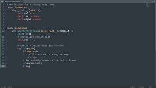 Leetcode 94. Binary Tree Inorder Traversal in Python | Python Leetcode | Python Coding Tutorial