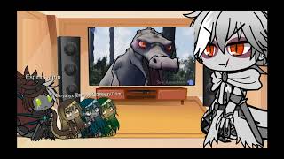 Reaccion de los 5 dinosaurios y 1 pequeño - (Godzillasaurus vs Rudy | Animation) Gacha Club Edition