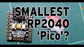 Smallest Pico?  Pimoroni Tiny2040 postage stamp size RP2040  First looks and connecting a screen