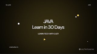 Java Tutorial Day 1 | Introduction to Java | Learn Java in 30 Days